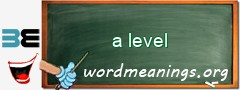 WordMeaning blackboard for a level